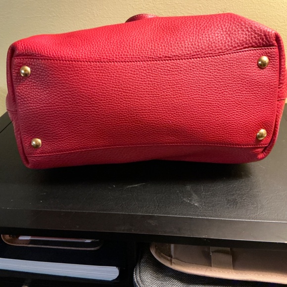 Miu Miu Red Vitello Daino Shopping Tote Bag - Picture 3 of 11